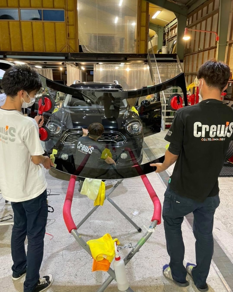 MINI Cooper ガラス交換作業